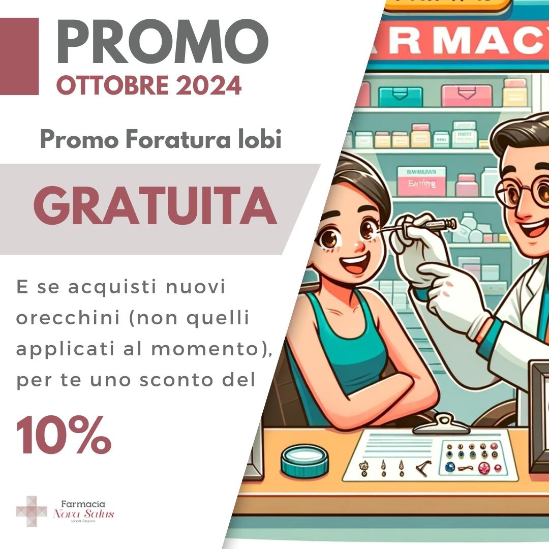 OTTOBRE 2024 promo foratura lobi farmacia novasalus